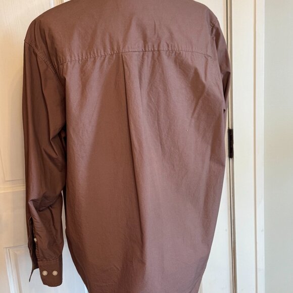 gap | cocoa brown "the big shirt" boyfriend | size small - Picture 4 of 5